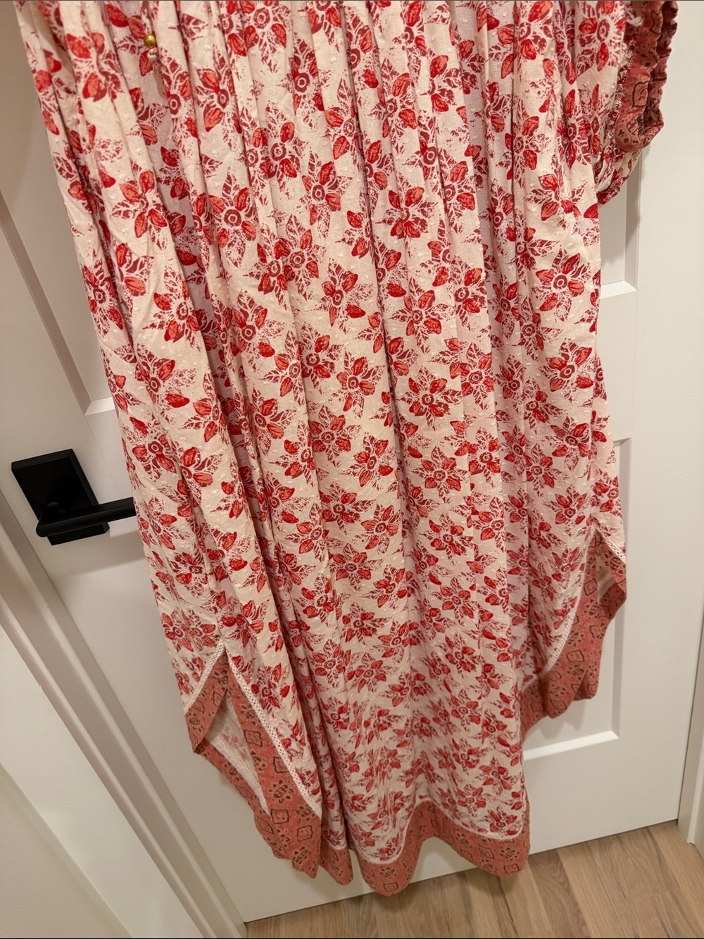 Free People Cream & Rust Floral Boho Maxi Dress - Picture 4 of 6